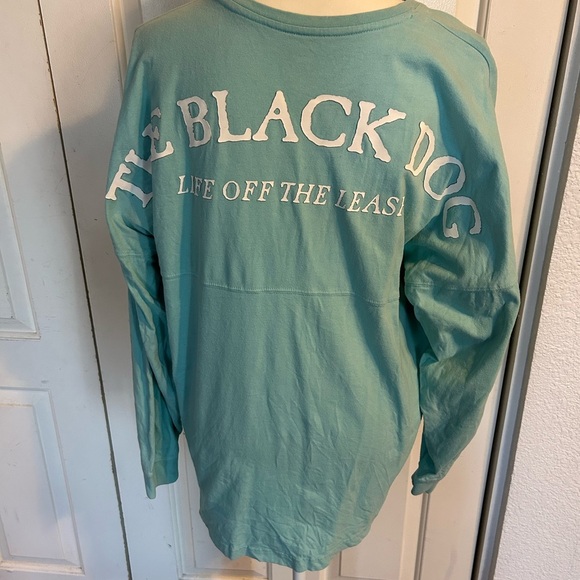 The Black Dog Brand Long Sleeve TShirt Jersey Life Off The Leash Blue Aqua SizeM - Picture 3 of 7